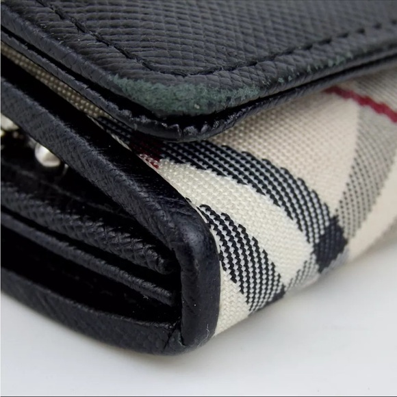 Authentic BURBERRY Nova Check purse Nylon jacquard/leather - Picture 9 of 13